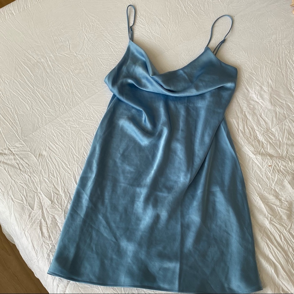 Planet blue silk slip dress